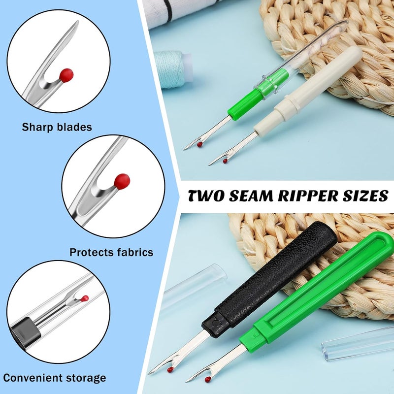 ZMAAGG Seam Rippers for Sewing, 2 Big and 2 Small Stitch Remover Tools, Thread Ripper with Thread Snips for Sewing and DIY Craft - Image 3